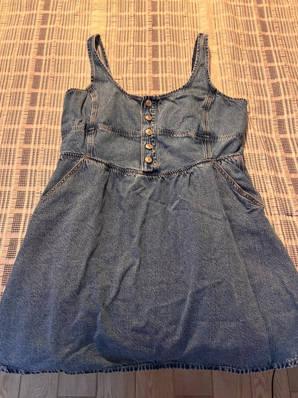 AE denim corset mini dress